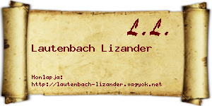 Lautenbach Lizander névjegykártya
